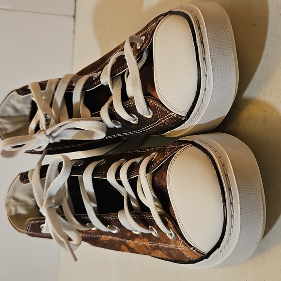 Custom Dyed Skechers High Top Sneakers - Ladies Size 9.5 - Picture 3 of 10